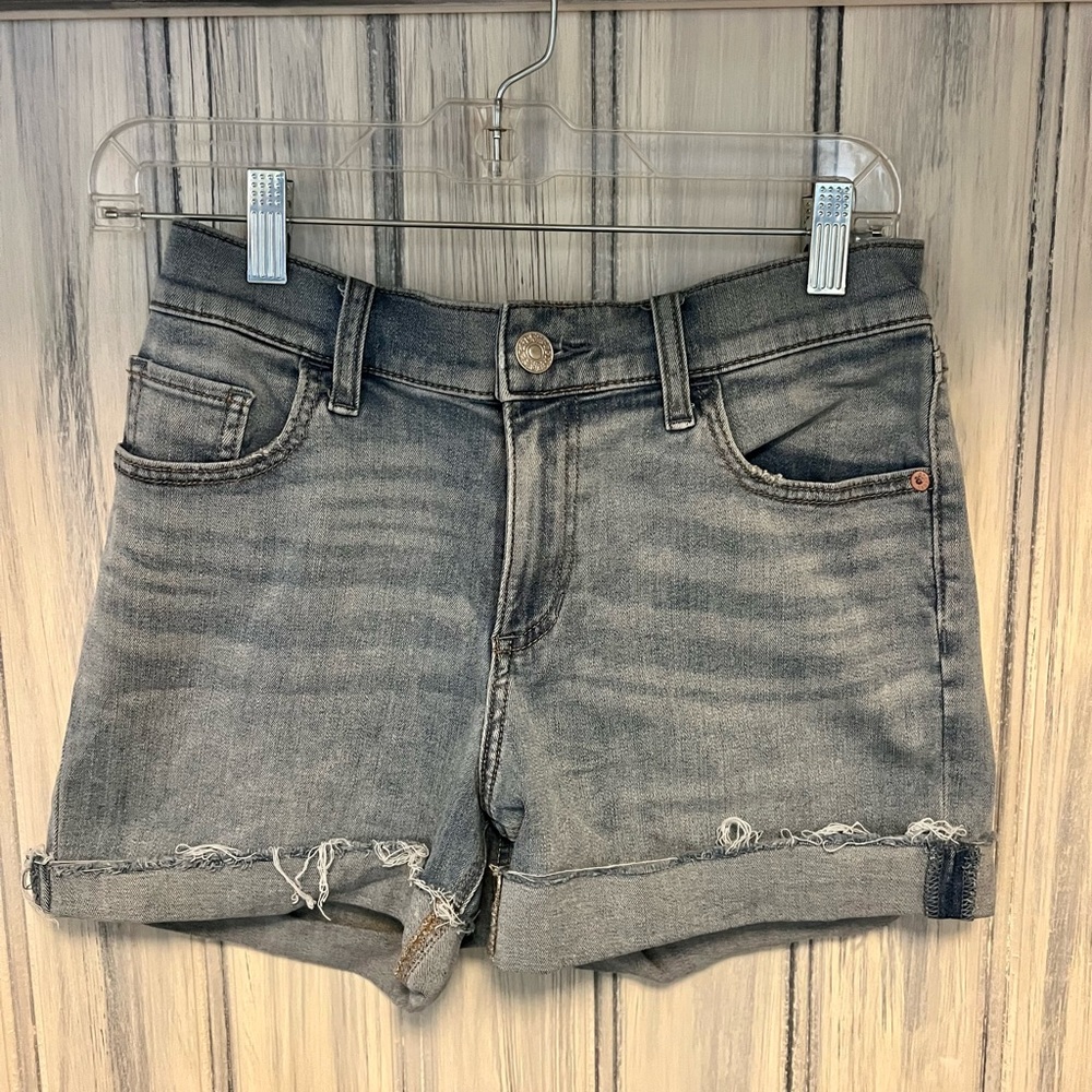 Express Shortie Mid Rise Jean Shorts